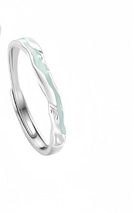 S925 Silver Couple Ring Female Men's Niche
