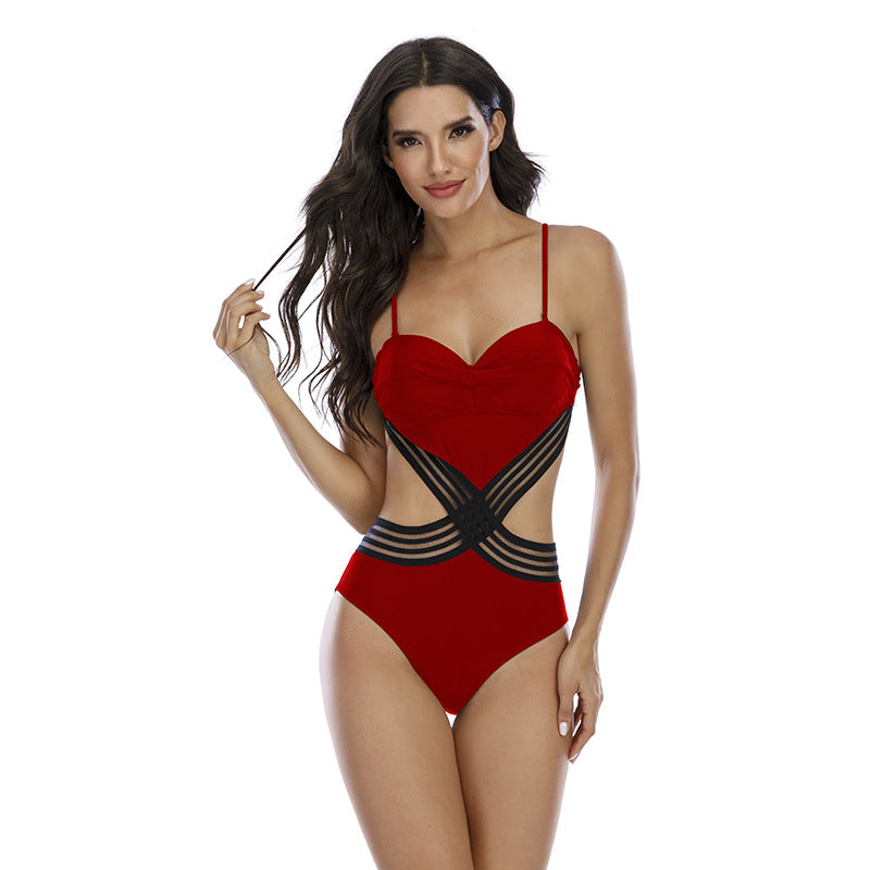 Women's Heart Shape Swimsuit Backless Swimsuit