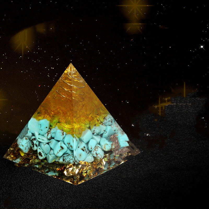 Orgone Energy Converter Orgonite Pyramid Obsidian Soothe The Soul Stone