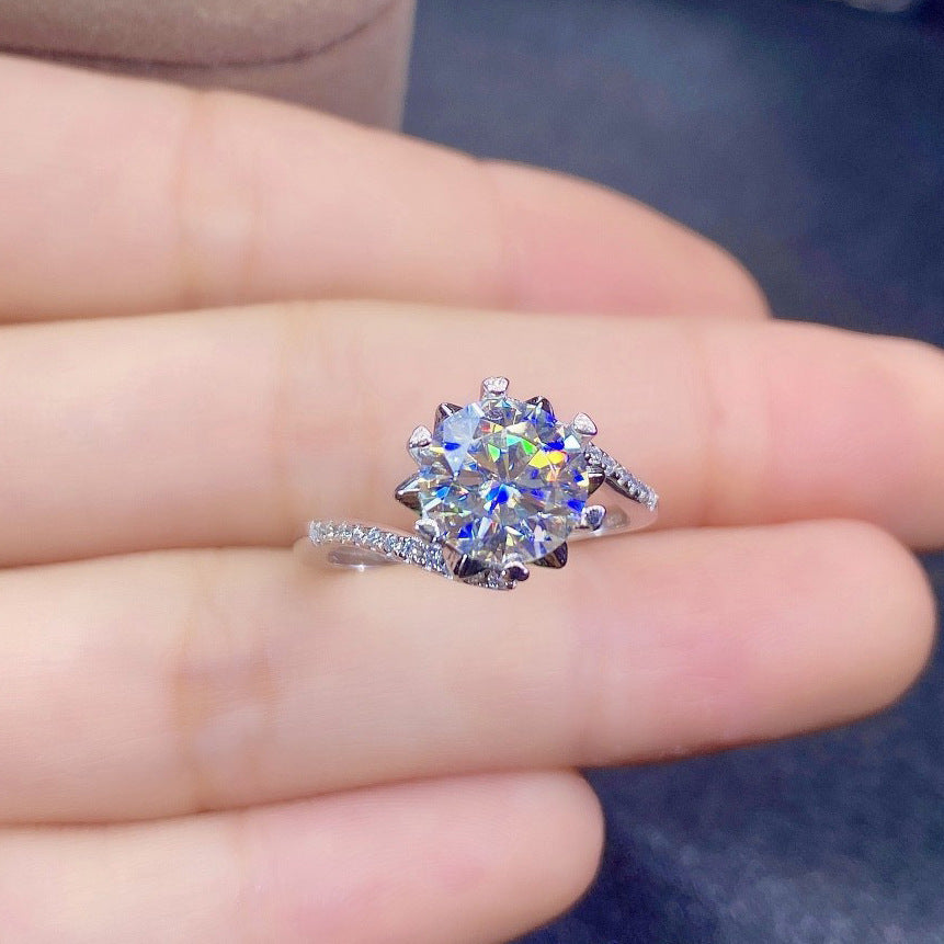 Full Diamond Zircon Open Ring For Women