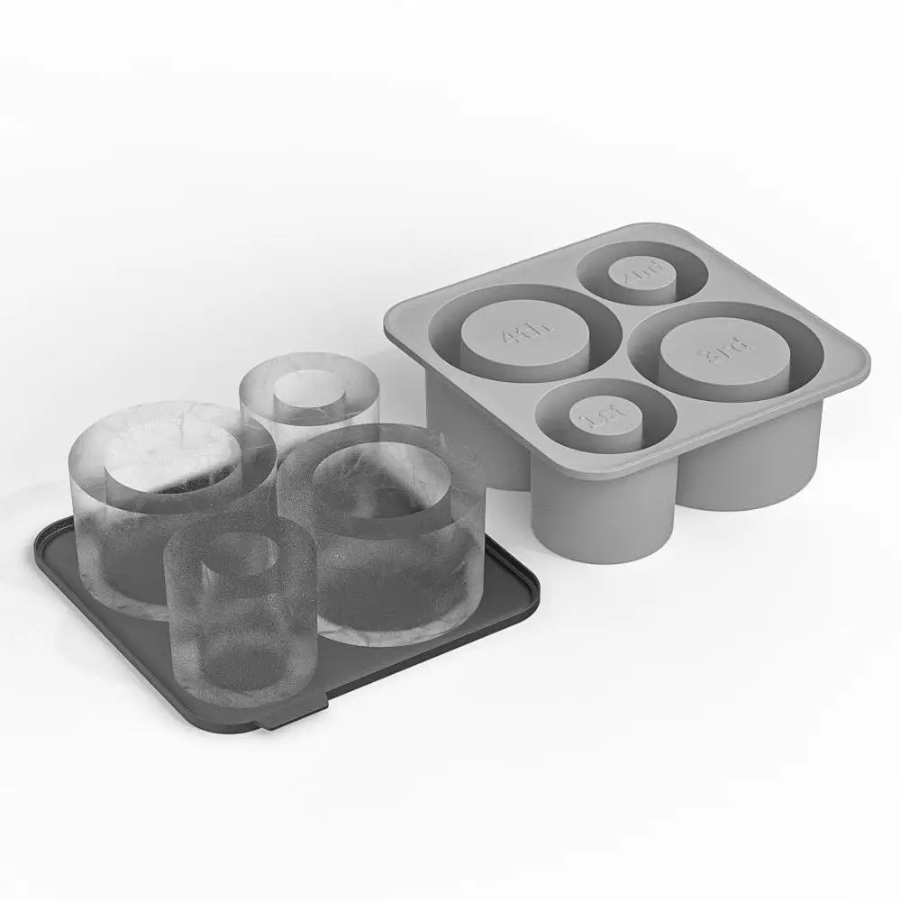 Ice Cube Mold for Stanley Cup Tumbler 20oz 30oz 40oz,Silicone Cylinder Ice Cube Tray with Lid,Ice Mold Keep Drinks Chilled
