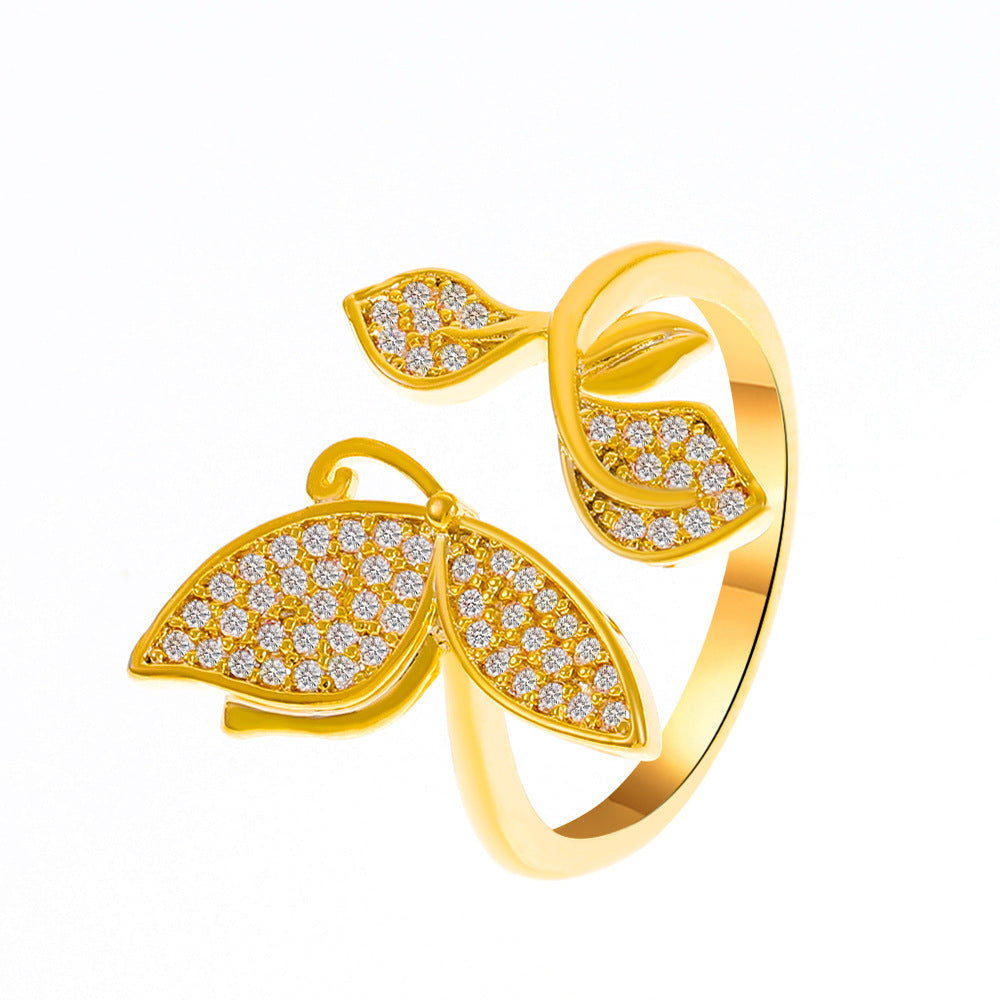 Ring Geometric Minority Diamond Light Luxury