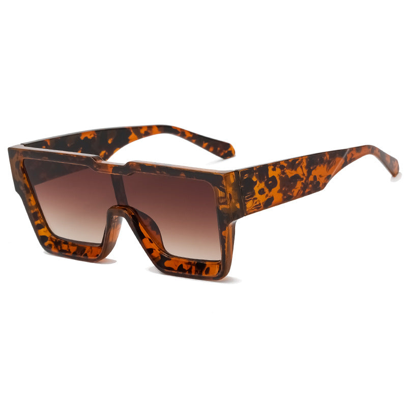 Fashion One Piece Large Frame Square Sunglasses