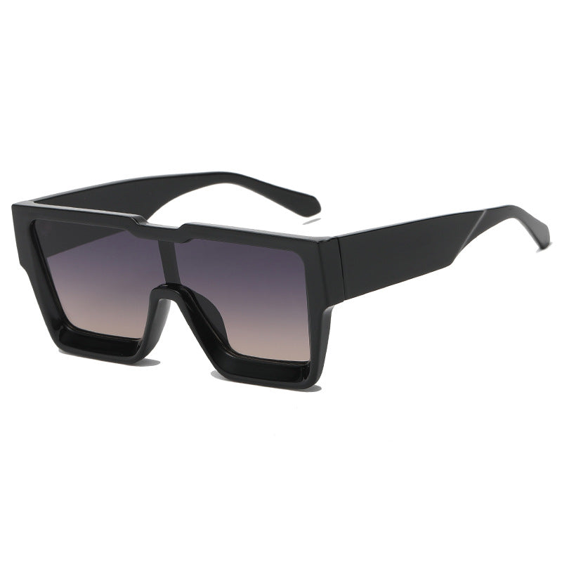 Fashion One Piece Large Frame Square Sunglasses