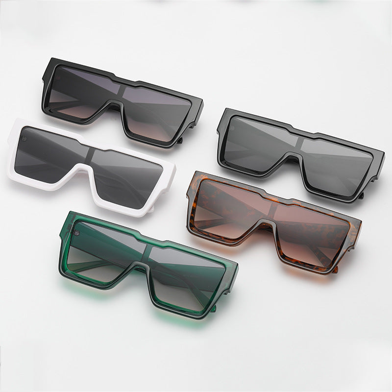 Fashion One Piece Large Frame Square Sunglasses