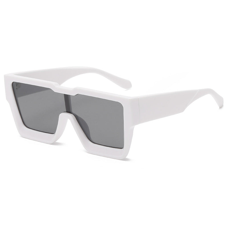 Fashion One Piece Large Frame Square Sunglasses