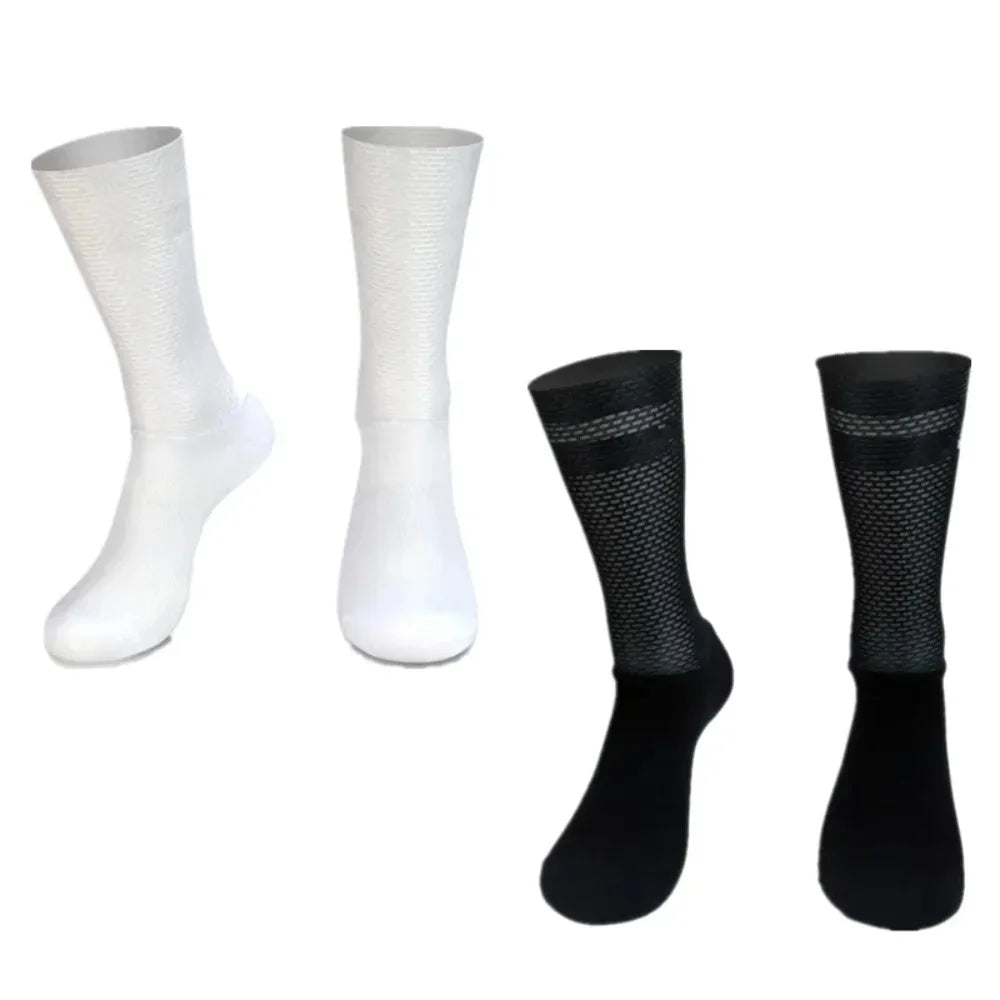 2025 New Team Socks New Aero Pro Anti Slip Cycling Socks Men Bicycle Sport Running Bike Socks Calcetines Ciclismo
