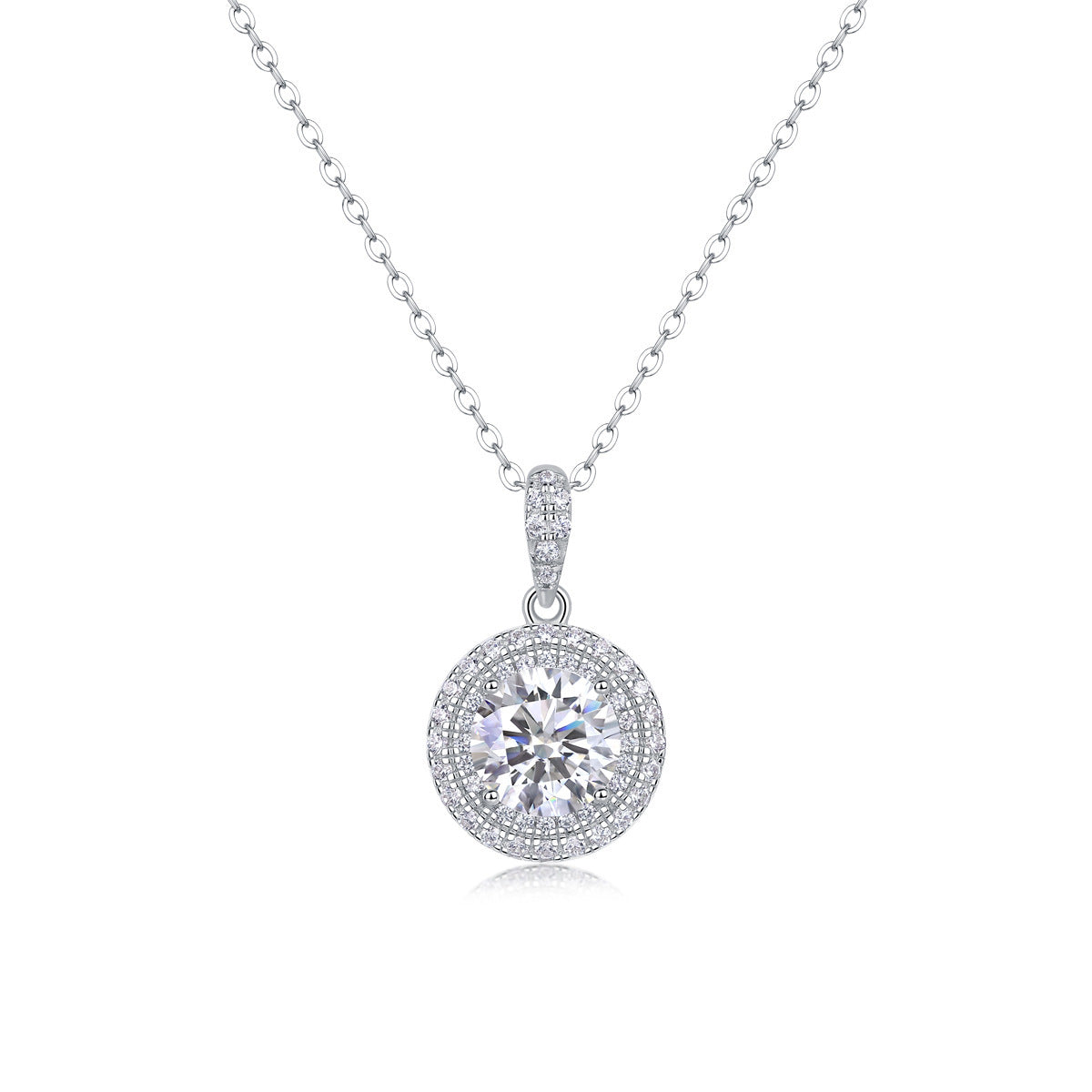 All-match Simple Leisure Fashion Moissanite Yis Style Horse Eye Pendant Necklace