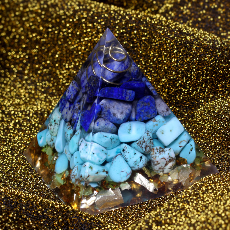 Orgone Energy Converter Orgonite Pyramid Obsidian Soothe The Soul Stone