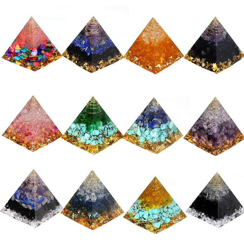 Orgone Energy Converter Orgonite Pyramid Obsidian Soothe The Soul Stone