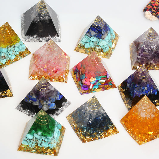 Orgone Energy Converter Orgonite Pyramid Obsidian Soothe The Soul Stone