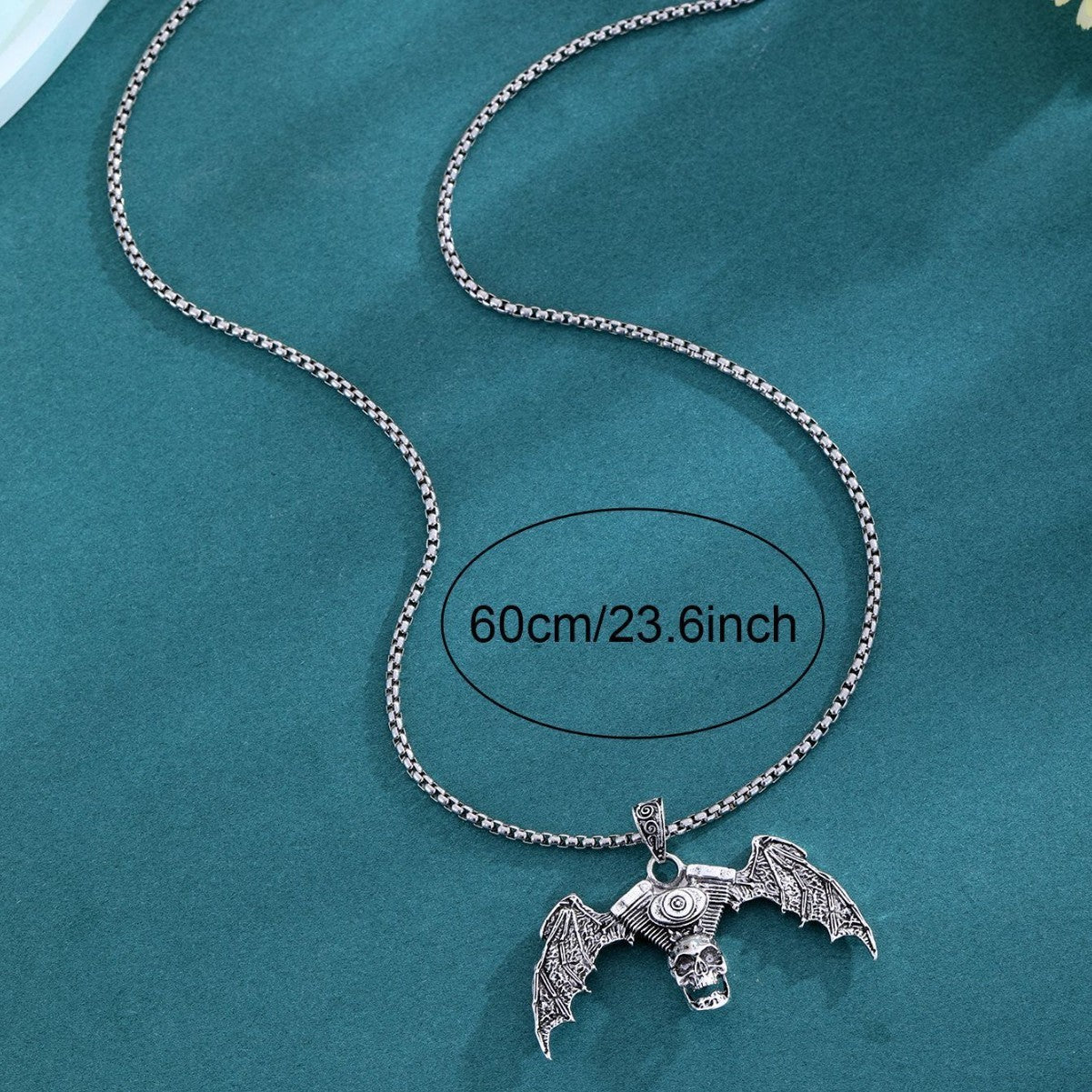 Gothic Dark Skull Necklace Used Halloween Alloy Pendant