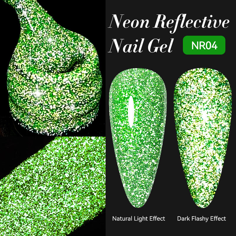 Nail Art Fluorescent Crushed Diamond Gel Polish