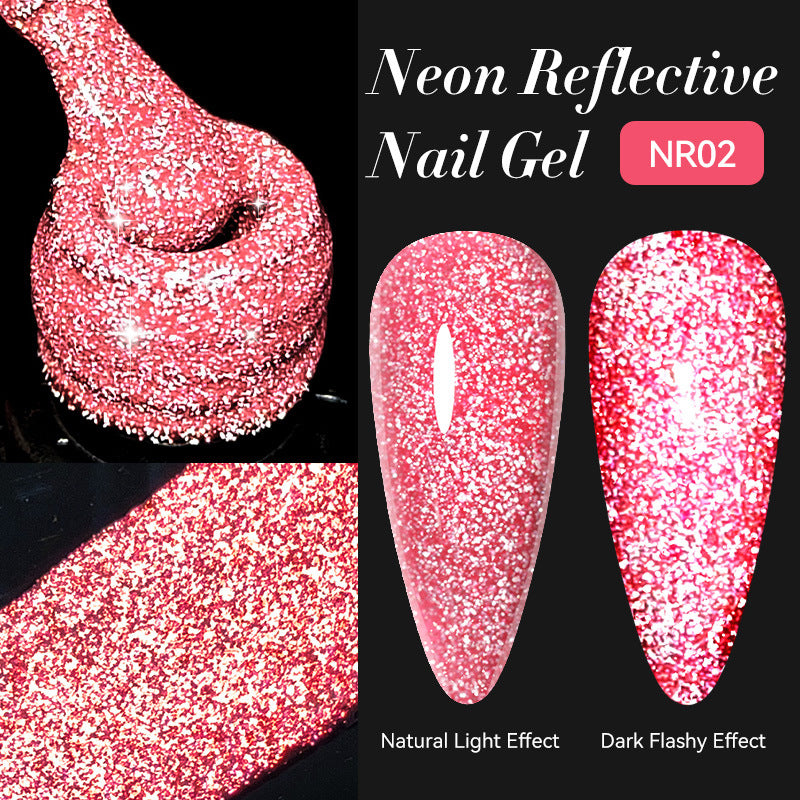 Nail Art Fluorescent Crushed Diamond Gel Polish