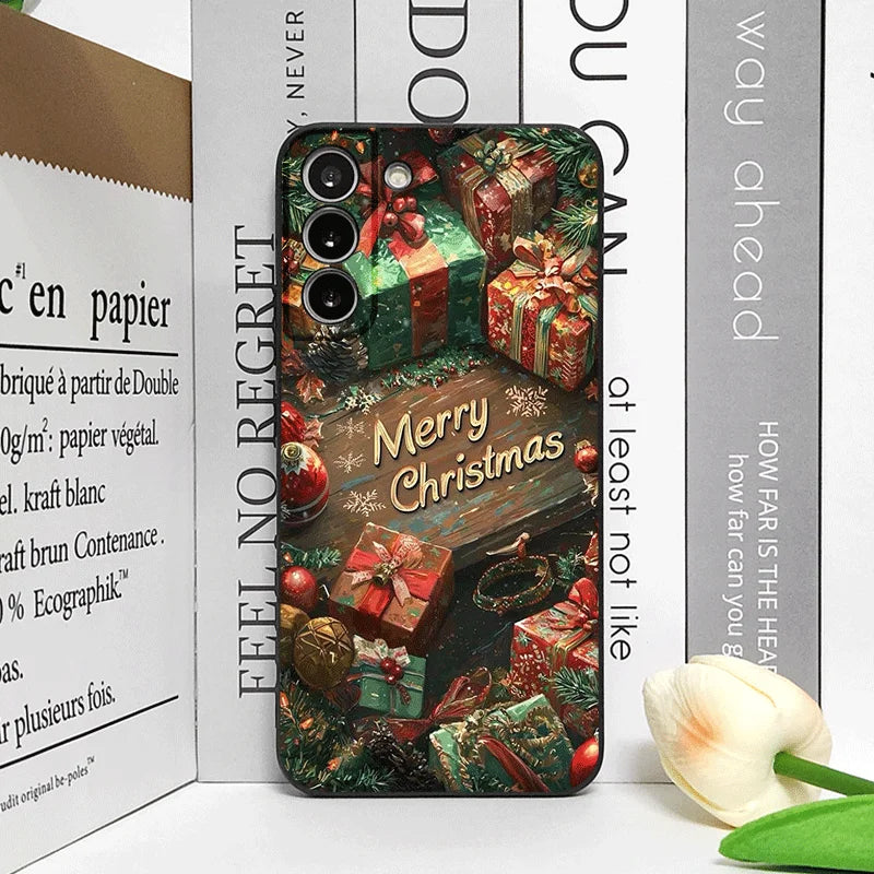 Artistic Merry Christmas Tree Gifts Pattern Phone Case for Google Pixel 9A 8A 7A 6A 7 PRO 8 9 Pro XL 4G 5G Silicone Soft Covers