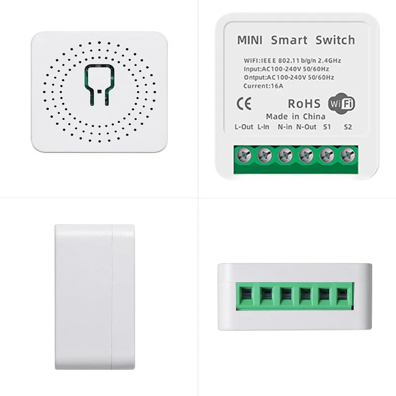 16A MINI Wifi Smart Switch Breaker 2WAY Control Timer Wireless Switches Smart Home Automation Work With Tuya Alexa Google Home