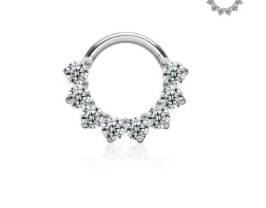 G23 Titanium Alloy Tongue Pin Thread Personality Rose Ear Bone Stud