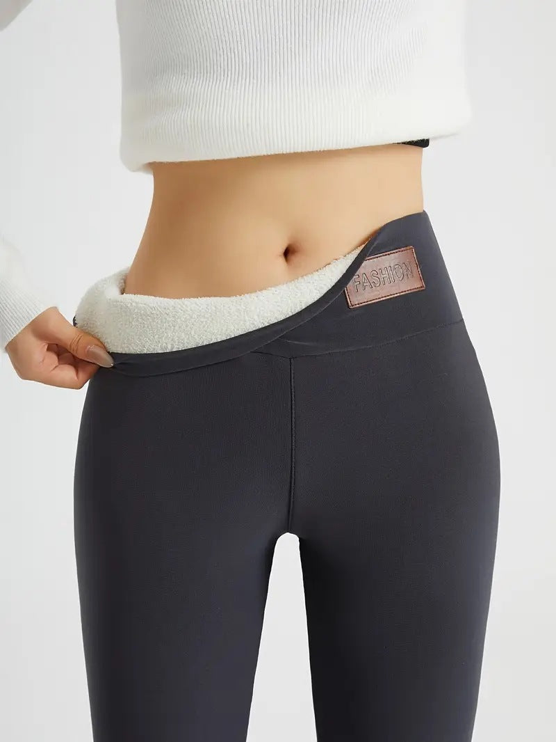 Simple Solid Color Casual Thickening Sports Leggings