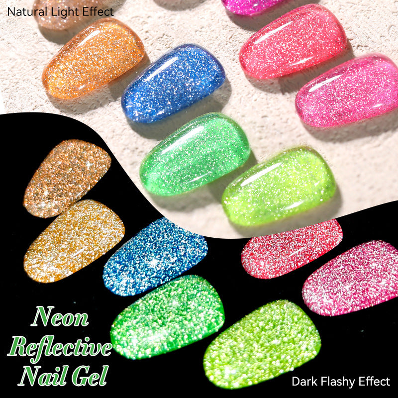 Nail Art Fluorescent Crushed Diamond Gel Polish