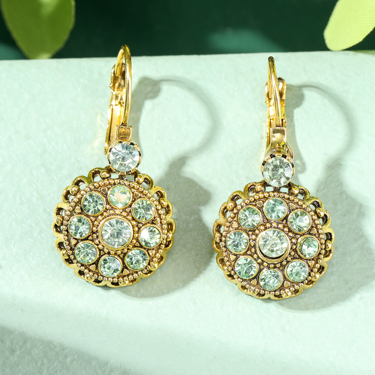 Luxury Gemstone Earrings Fashion Gift For Ladies