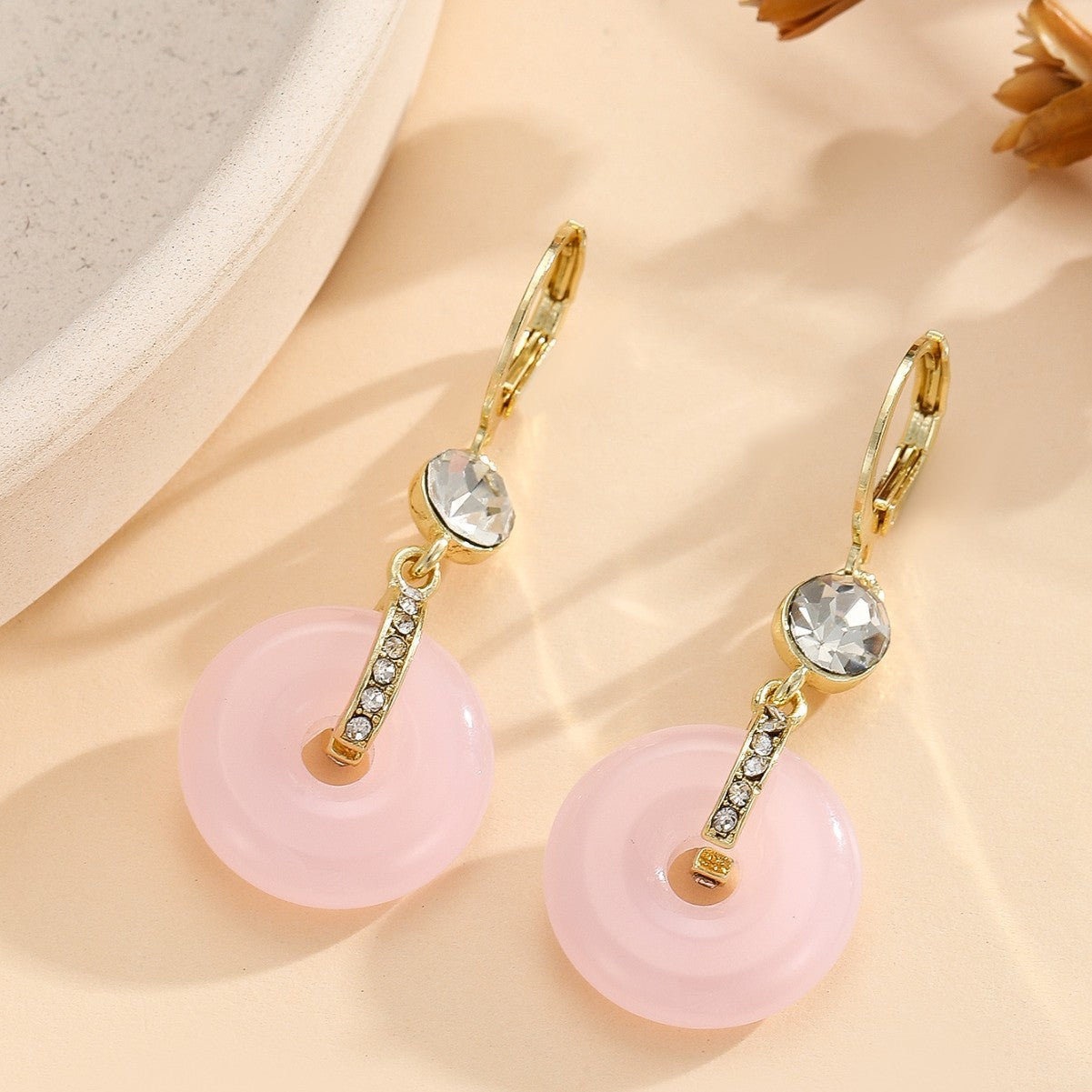 Chinese Retro Minimalist Safety Buckle Earrings