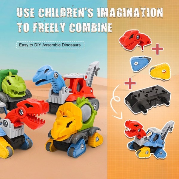 Dinosaur Set With Electric Drill, Construction Toys For Boys - Not Shipped On Weekends - Prohibited Sales Platforms - Temu, Walmart