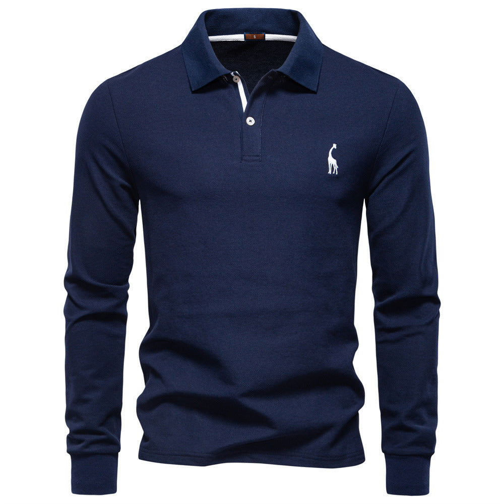 Lapel Casual Solid Color Polo Shirt
