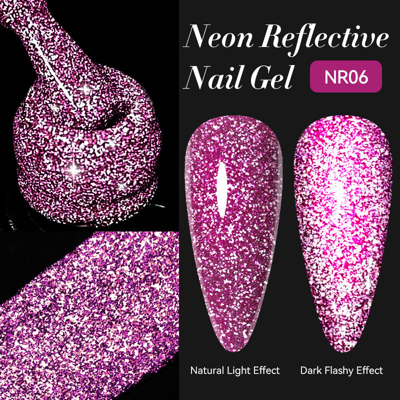 Nail Art Fluorescent Crushed Diamond Gel Polish