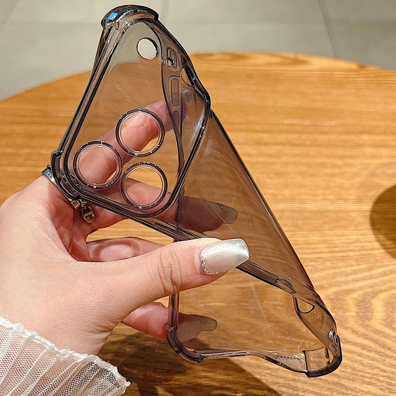 Christmas Tree Elk Phone Case For iPhone Air 17 Pro Max 16 15 Pro Max 14 13 12 Pro 11 Shockproof Soft Silicone Transparent Cover