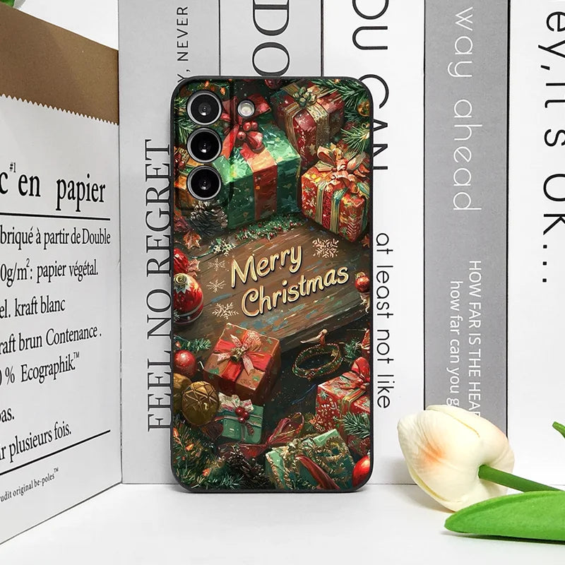 Artistic Merry Christmas Tree Gifts Pattern Phone Case for Google Pixel 9A 8A 7A 6A 7 PRO 8 9 Pro XL 4G 5G Silicone Soft Covers