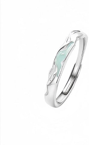 S925 Silver Couple Ring Female Men's Niche