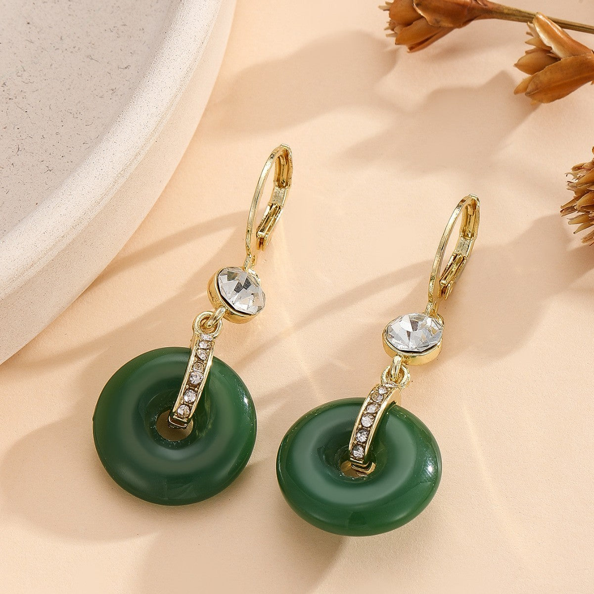 Chinese Retro Minimalist Safety Buckle Earrings