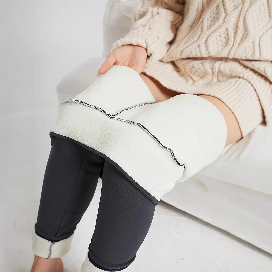 Simple Solid Color Casual Thickening Sports Leggings