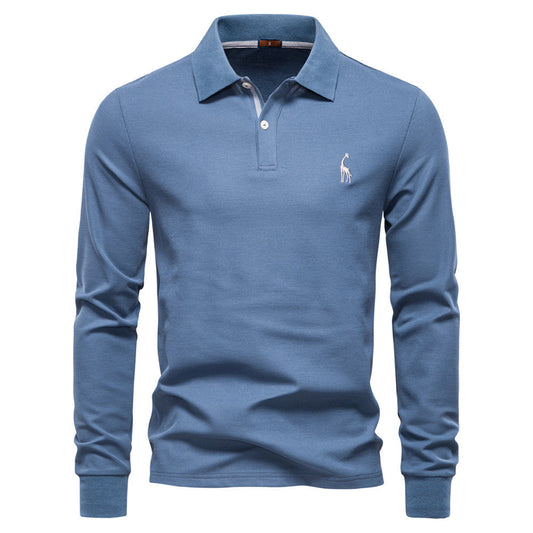 Lapel Casual Solid Color Polo Shirt