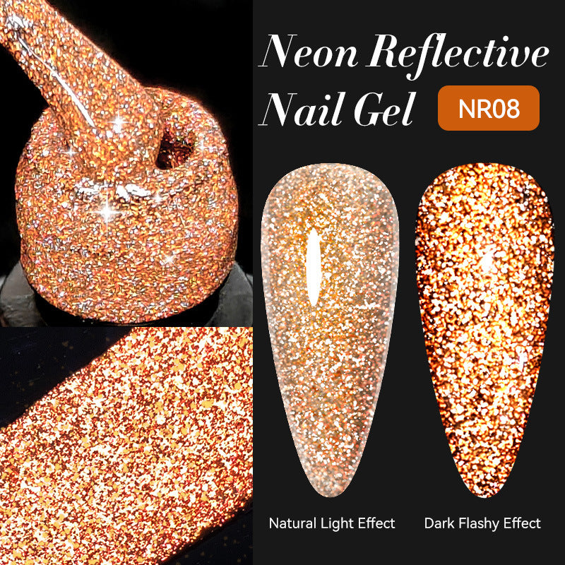 Nail Art Fluorescent Crushed Diamond Gel Polish
