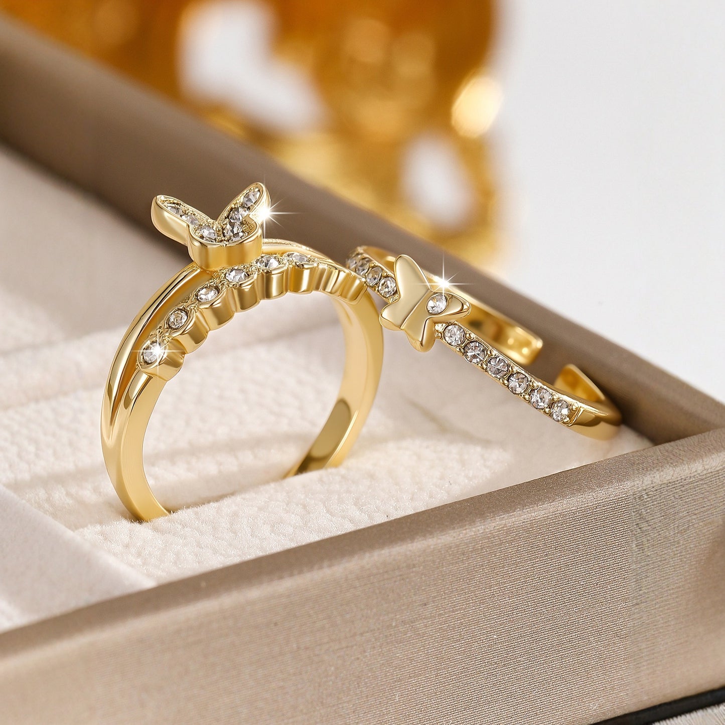 Japanese And Korean Retro Minimalist Butterfly Ring