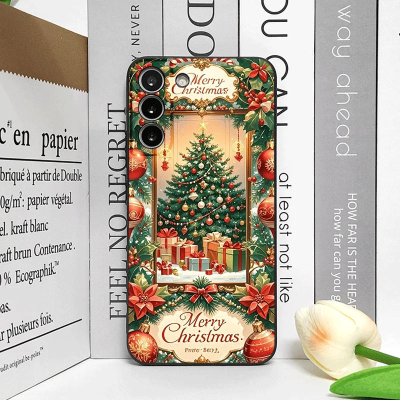 Artistic Merry Christmas Tree Gifts Pattern Phone Case for Google Pixel 9A 8A 7A 6A 7 PRO 8 9 Pro XL 4G 5G Silicone Soft Covers