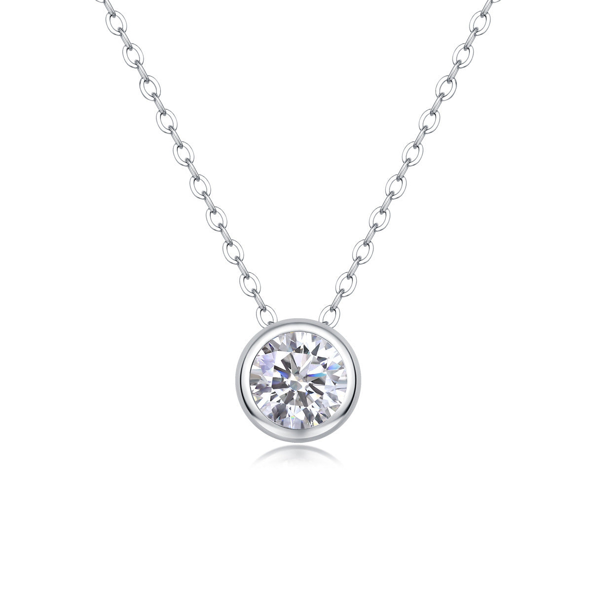 All-match Simple Leisure Fashion Moissanite Yis Style Horse Eye Pendant Necklace