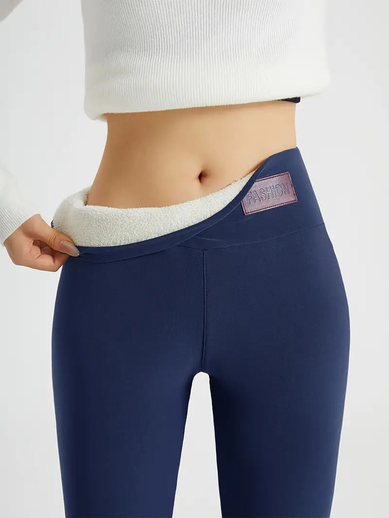 Simple Solid Color Casual Thickening Sports Leggings
