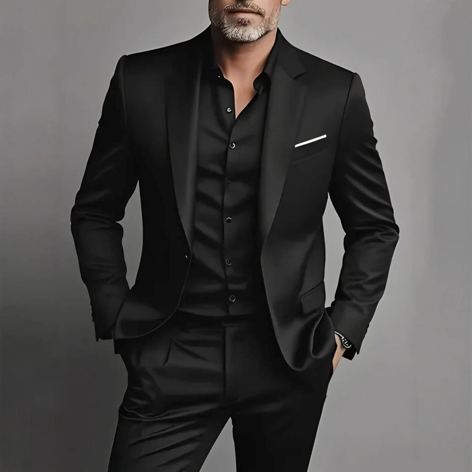 Men's Suit Set Slim Fit Casual Two-piece Suit