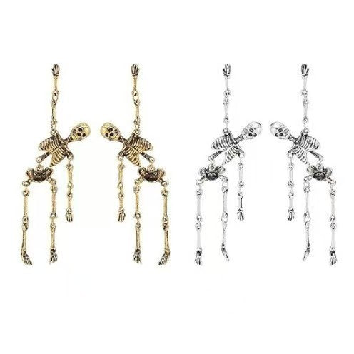 Halloween Human Skeleton Earrings Exaggerated Personalized Dark Wind