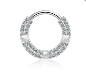 G23 Titanium Alloy Tongue Pin Thread Personality Rose Ear Bone Stud