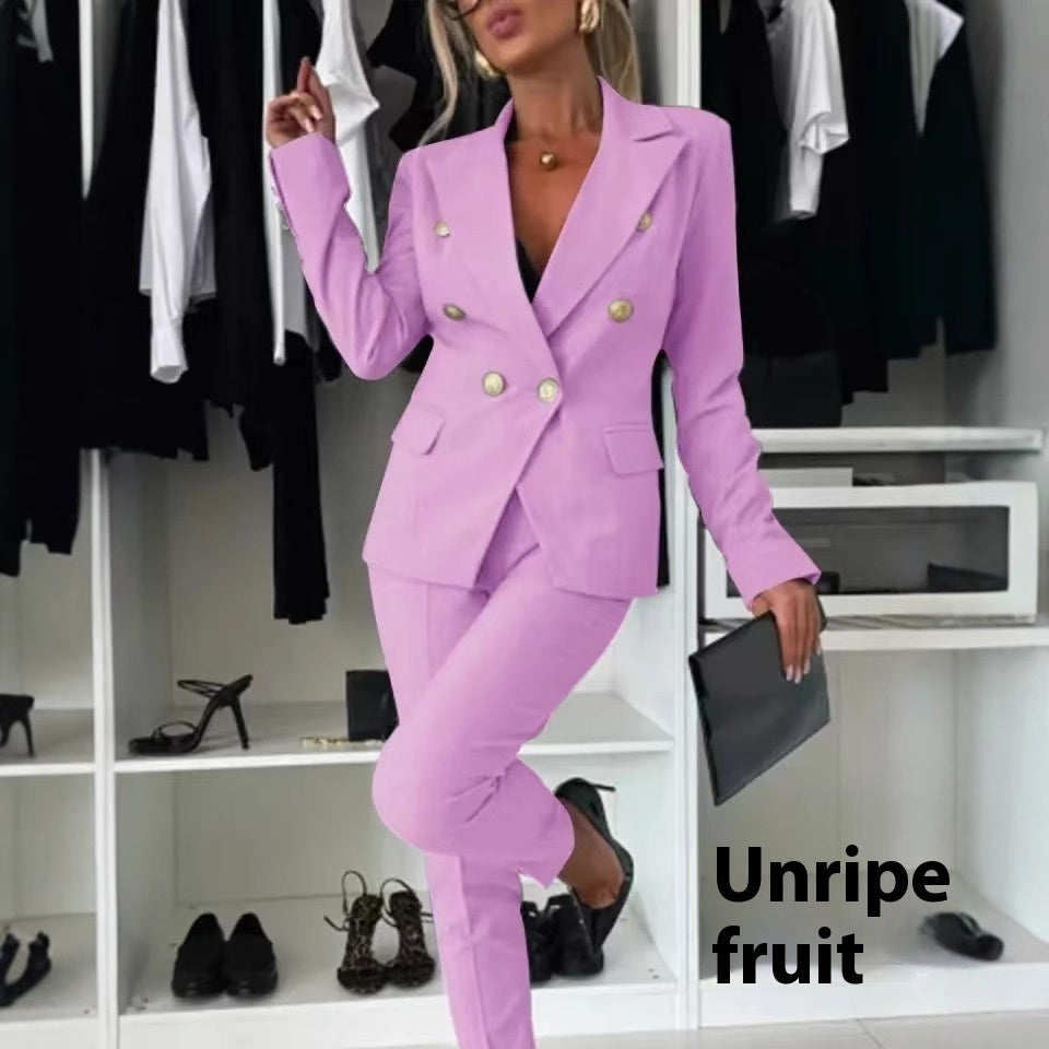 Pure Color All-matching Suit Independent Fashion Casual Pocket