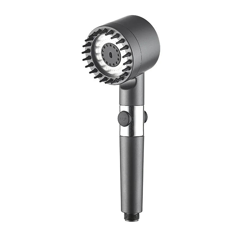 High-pressure shower head with massage brush filter 3 modes adjustable water spray Rain shower faucet Bathroom accessories