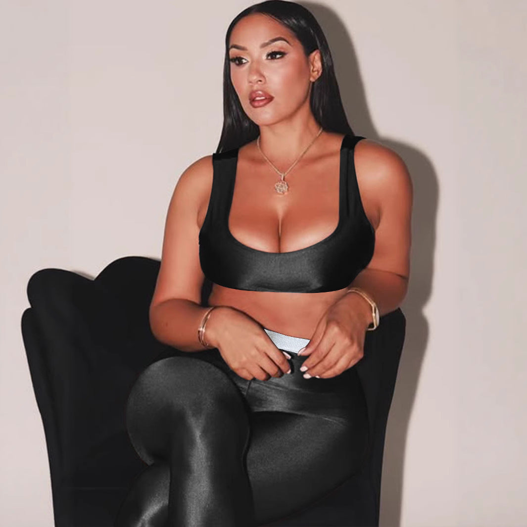 Front Step Shiny Leggings