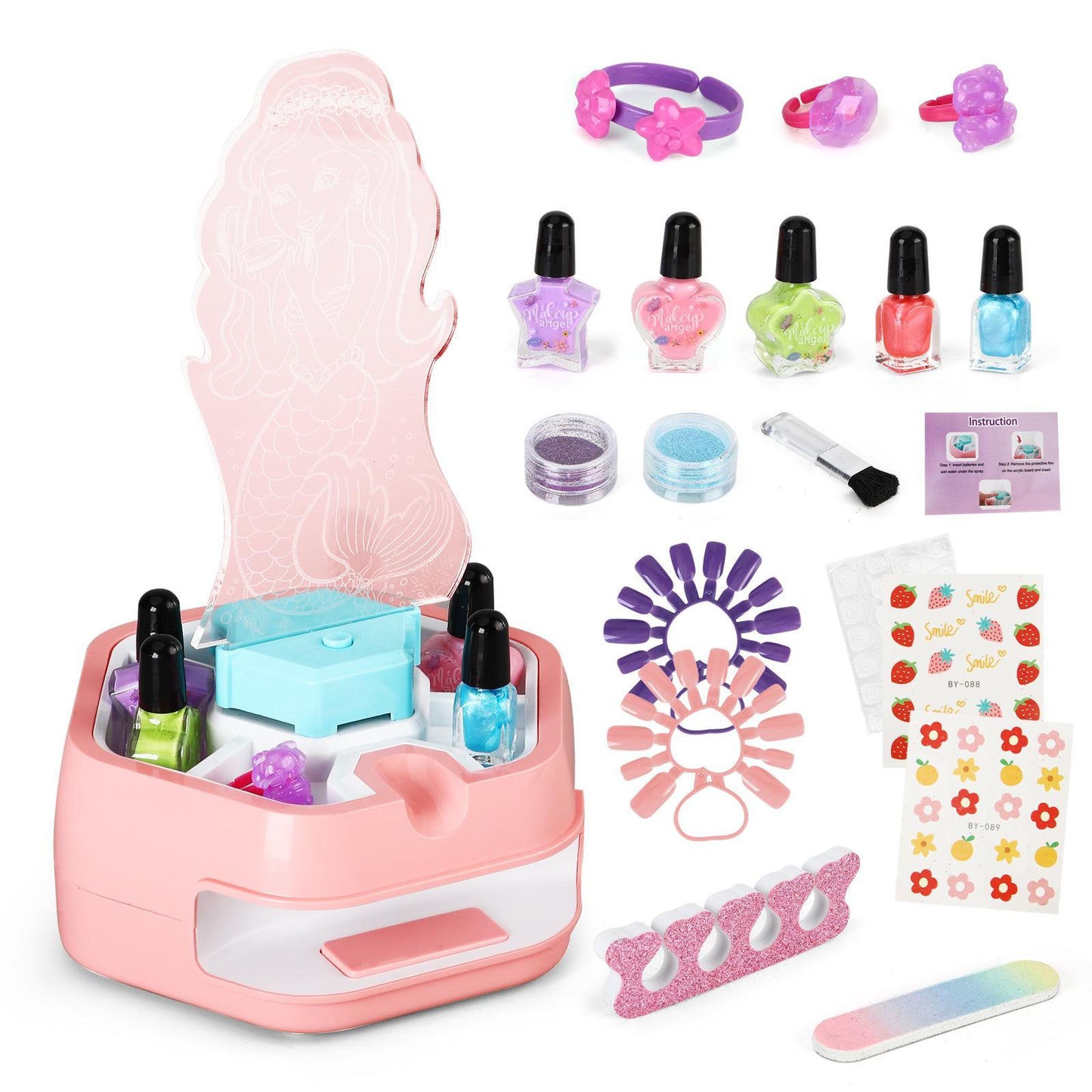 Kids Makeup And Nail Art Spray Set Toys Creative Playtime Fun Kids Fun Nail Art Perfect Holiday Gift